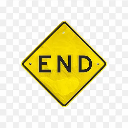end yellow board icon